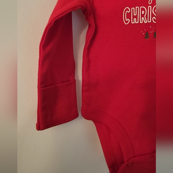 NWT Carters "My First Christmas" Onesie 3 Month Long Sleeve - Picture 6 of 9